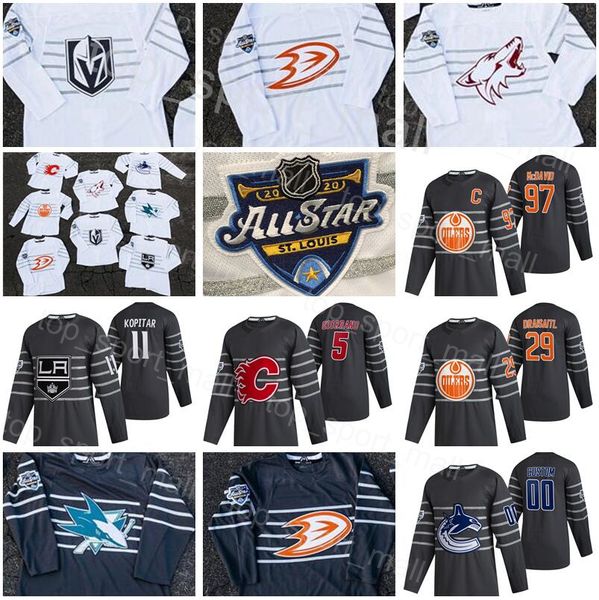 

2020 all star hockey джерси марк-андре флери elias pettersson логан кутюр марк джордано draisaitl макдэвид копитары silfverberg, Black;red