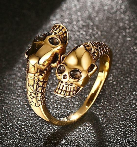 

fashion jewelry men's stainless skull ring steel open skull casting rings men jewelry s281, Silver