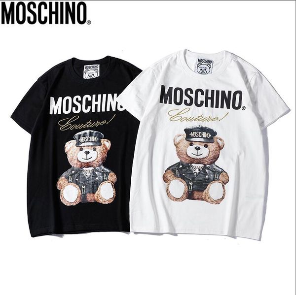 

2019 new summer fashion designers men's shirt t-shirt letter embroidery t-shirt men's brand short-sleeved t-shirt women's shi, White