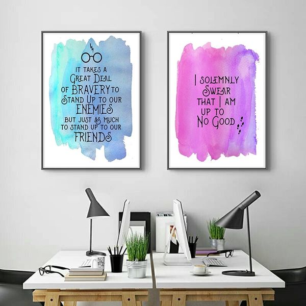 2019 Quotes In Harry Potter Hd Canvas Print Painting Modern Harry Potter Poster For Kids Room Home Decor No Frame From Adui88 10 06 Dhgate Com