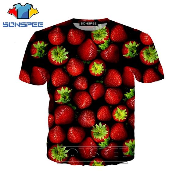 

anime 3d print hip hop t shirt men fruit women food fashion t-shirt strawberry harajuku tees funny shirts homme tshirt a260, White;black