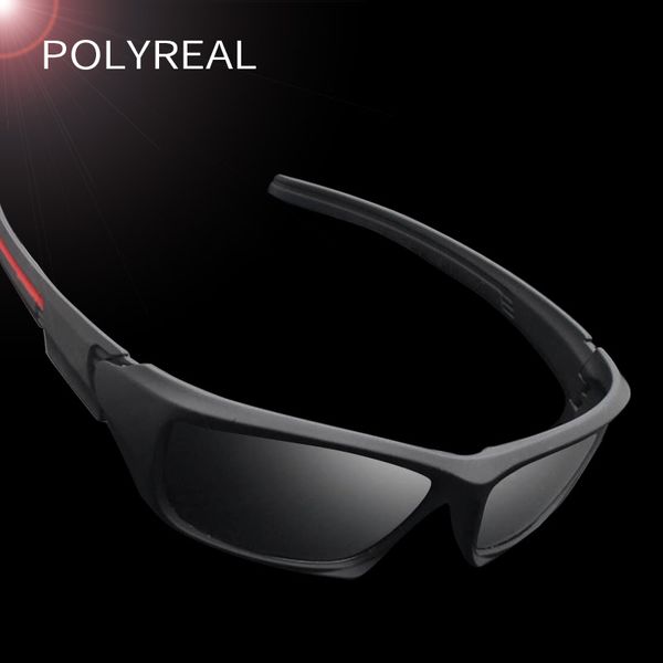 

polyreal sports polarized sunglasses men women uv protection brand goggles eyewear sun glasses for male shadow uv400, White;black