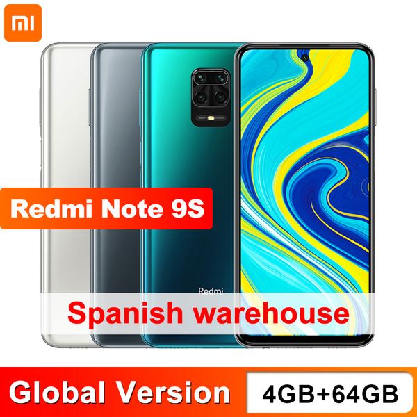 

global version xiaomi redmi note 9s 9 s 4gb 64gb smartphone snapdragon 720g octa core 48mp ai quad cameras 6.67" fhd+ 5020mah