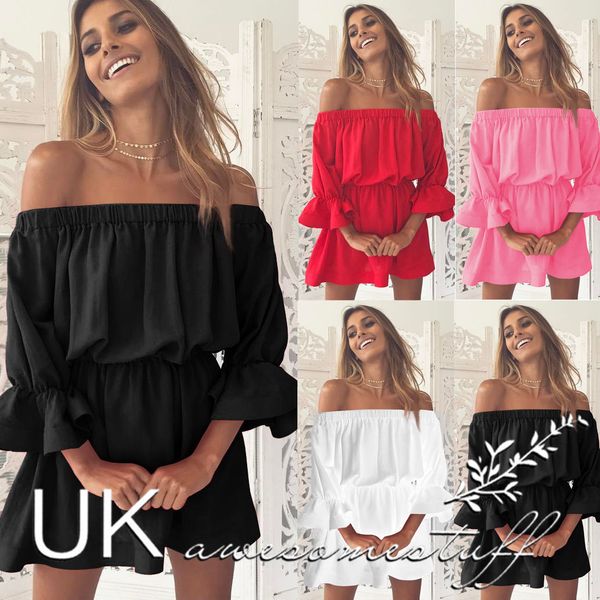 

slash neck women dresses club slim summer solid color ruffle sleeved dresses fashion womens party dresses, Black;gray