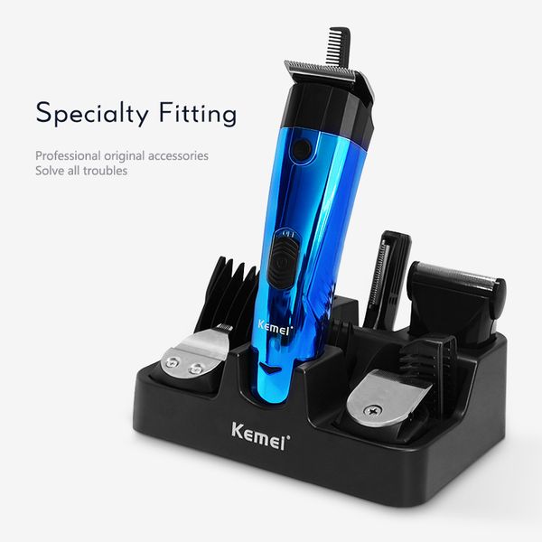 

kemei 891 rechargeable electric hair razor 6 in 1 multifunctional hair cutting machine electric beard trimer f30
