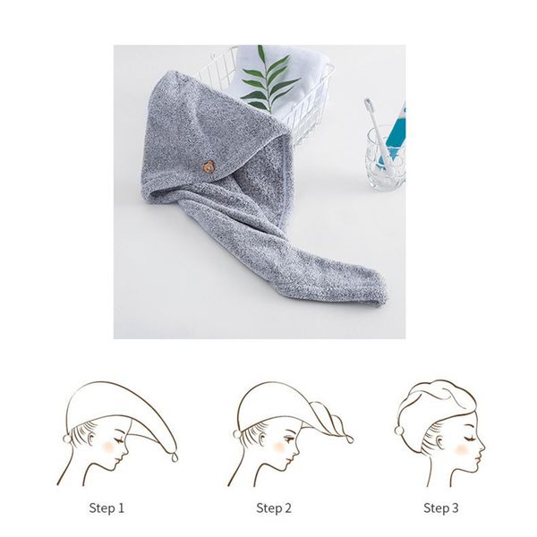 

soft shower hair drying wrap women towel quick dry hair hat cap soft shower drying wrap bathroom bath accessories 25 x 65cm