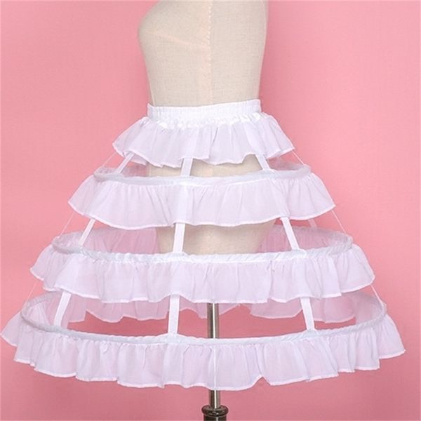 

новый стиль подъюбники 3 обручей short сборки underskirt crinoline для венчания невесты формальные / черный свадебные аксессуары платье бело, White