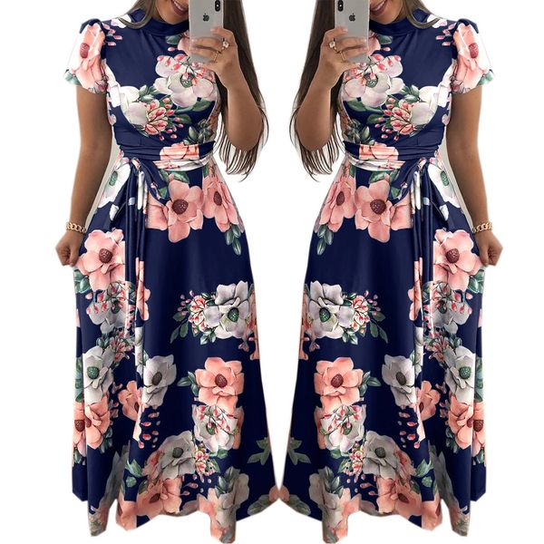 

woman clothes women designer dresses 5xl plus size summer dress women vestidos casual puff sleeve party big pendulum maxi dresses, Black;gray
