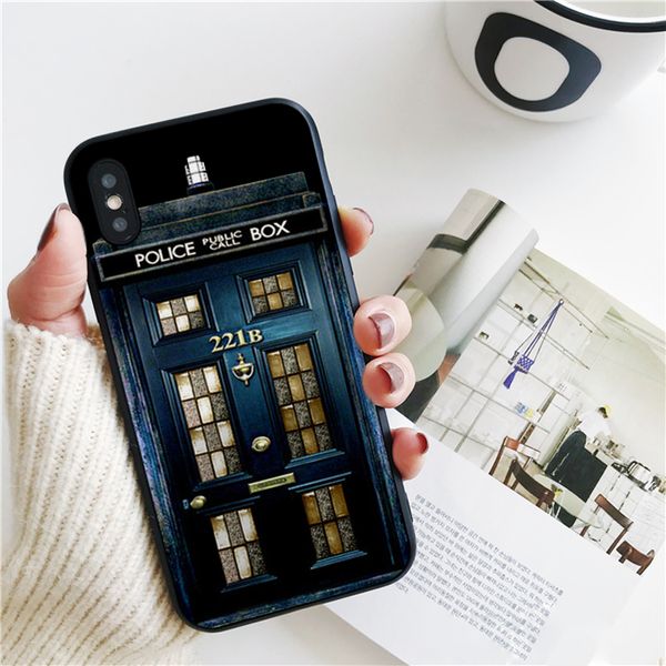 

capa luxury tardis doctor who 221b cover for iphone 11 pro xs max xr case for iphone 8 7 6s plus 5s se 5 case soft silicone cover.