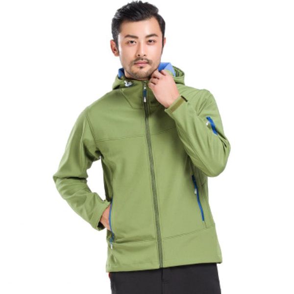 

new spring autumn men's softshell jacket outdoor camping hunting windproof waterproof trekking climbing coat sportswear new, Blue;black