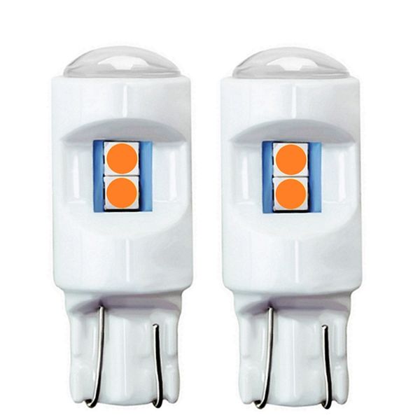 

2pcs 2019 new t10 w5w ceramic super bright 3030 led bulbs car interior reading dome lamps 501 wy5w led auto wedge parking lights