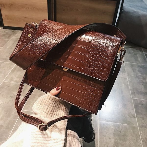

vintage alligator shoulder bag for women 2019 luxury handbags women bags designer female chain crossbody bags