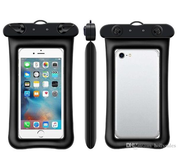 

universal float airbag waterproof swimming bag mobile phone case cover dry pouchdiving drifting riving trekking bags