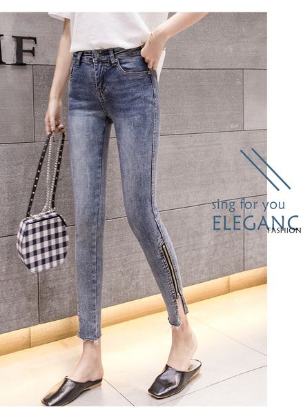 

blue women's tailored waist and hip princess jeans bk247