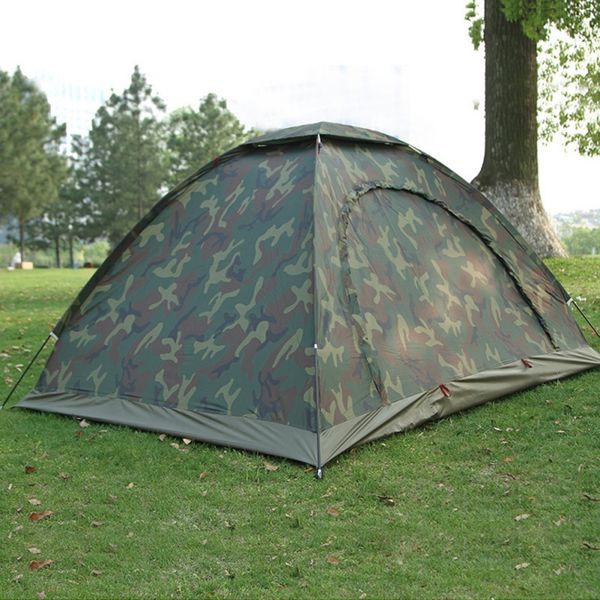 

portable outdoor camping camouflage tent outdoor hiking hunting recreation breathable sun shade ultraviolet-proof tent