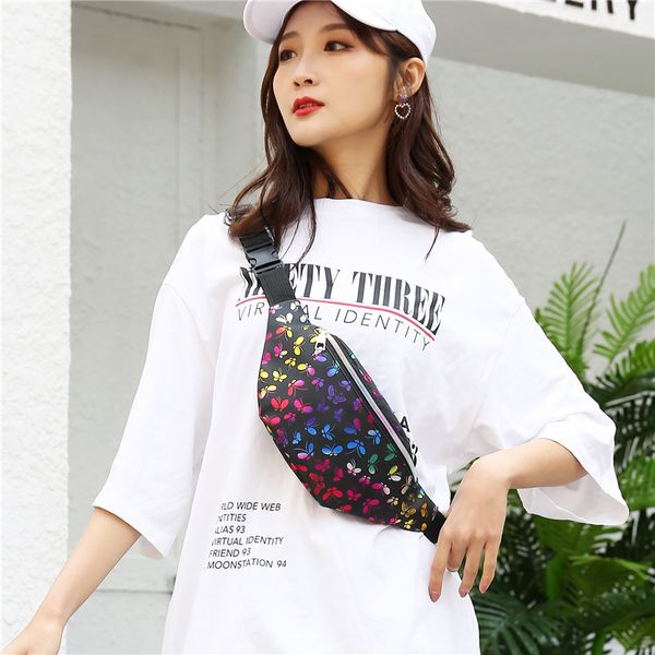 

waist bags 2021 bag fanny packs style belt butterfly print women pack travelling mobile phone storage
