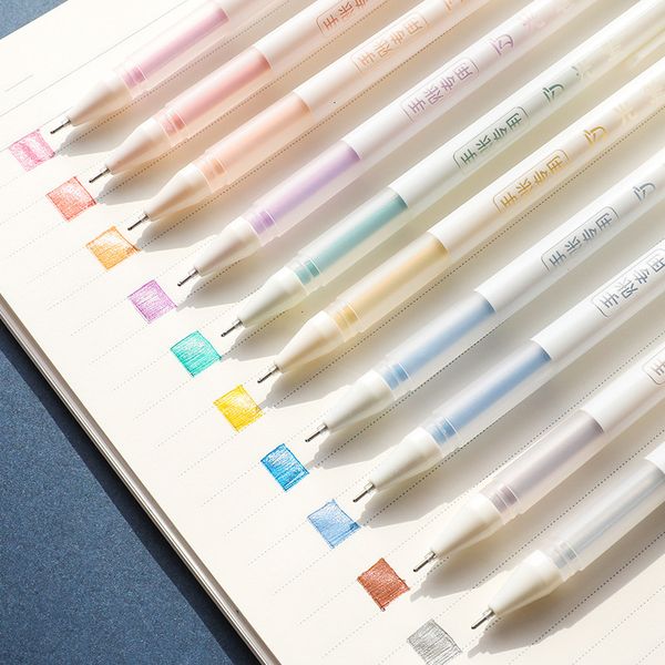 

10pcs/set dream colour neutral pen flash of light pen originality lovely student diy hand the fluorescence sign doodle