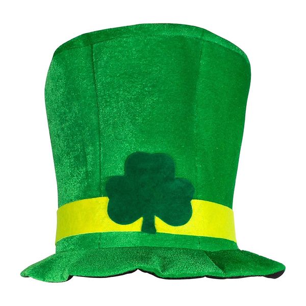 

irish st patrick day green shamrock velvet high hat party cap costume other event party supplies