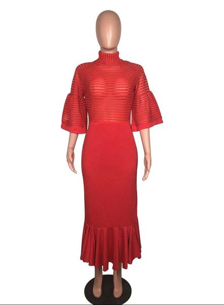 

2019 new arrival women's fashion ruffle red dresses girls casual organza black lantern sleeve dress dinner club beach #a157, Black;gray