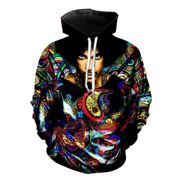 

2019 new fashion singer prince rogers nelson 3d print clothing women/men hoodies casual pullovers hip hop streetwear a630, Black
