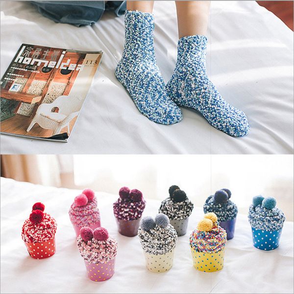 

christmas lady home clothing accessories 1 pair candy women fluffy socks warm winter cosy lounge bed socks xmas gift