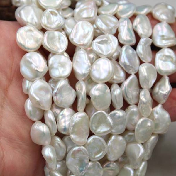 

cultured baroque freshwater pearl beads natural white approx 11-12mm by strand jewelry loose baroque pearl beads strands, Silver