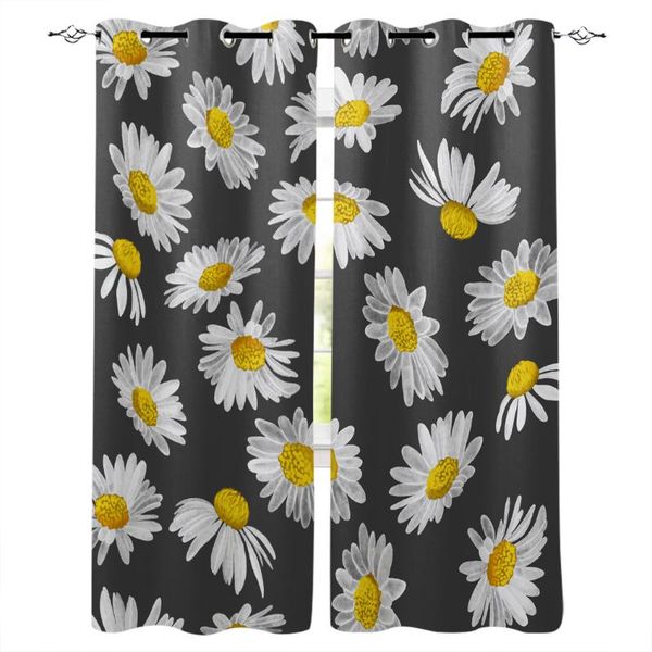

home curtain white daisy watercolor bedroom kitchen curtains living room decoration items window curtains for living room