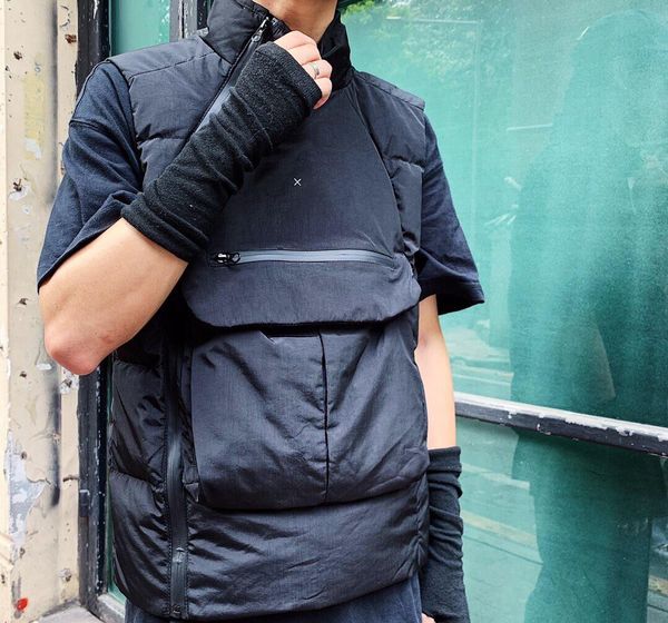 

19fw down vest warm and comfortable thickening goose down jackets loose couple women and mens designer coat hfxhmj001, Black;white