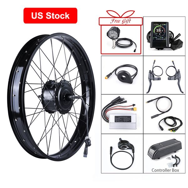 

us stock fat ebike bafang 48v 750w rear 20" 26" wheel hub motor electric bicycle conversion kit diy dc cassette powerful snow bike