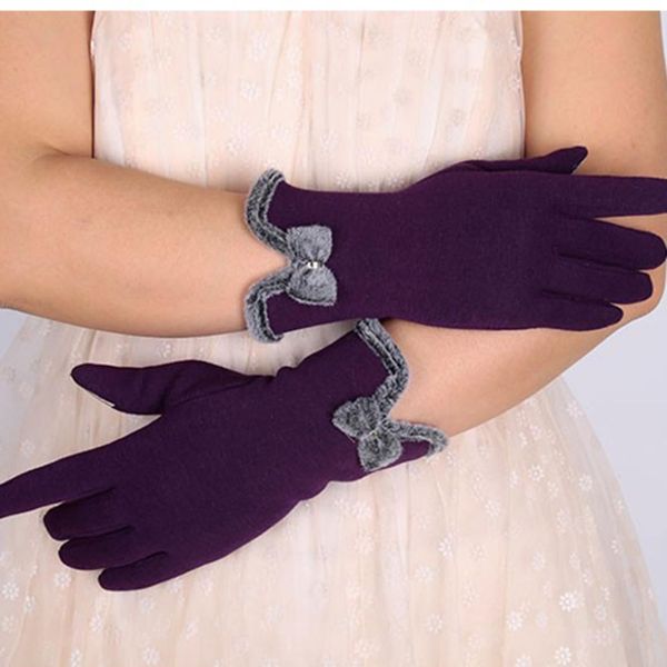 

женщины кашемир женские перчатки мода женские перчатки 2018 новая осень зима симпатичные лук теплый теплее полуперчатки полный finger варежк, Blue;gray