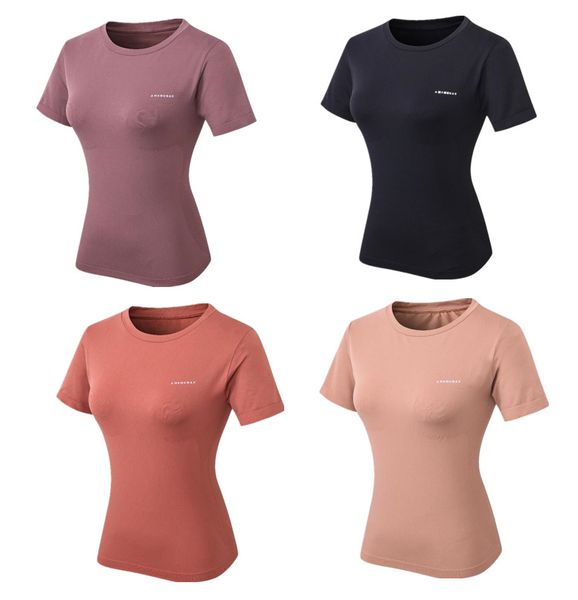 

с короткими рукавами футболки сплошной цвет дамы моды на открытом воздухе йога жилет спорта работает фитнес вершины одежды, высокий эластичн, White;red