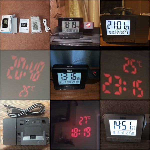

projection alarm clock digital backlight projector desk table led clock