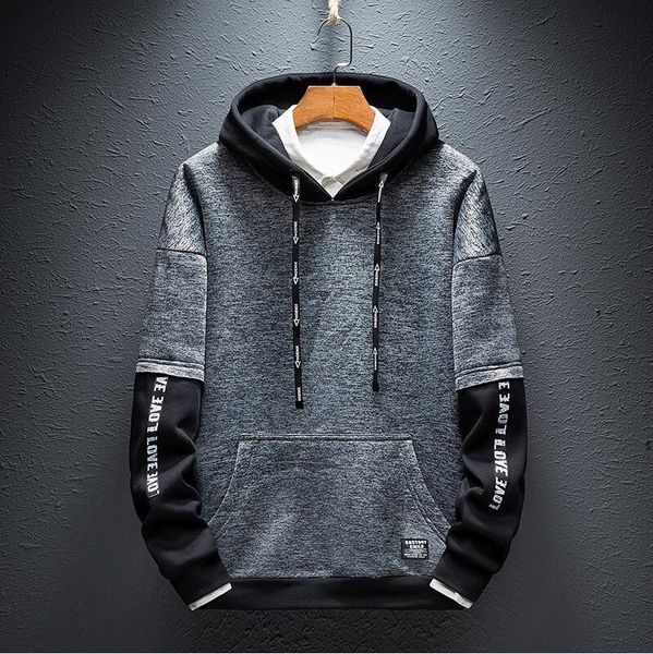 

new designer hoodies for men spring mens hoodie sportwear njjj8dsweatshirt fake two piece tide luxury pullover print letter printed jackets, Black