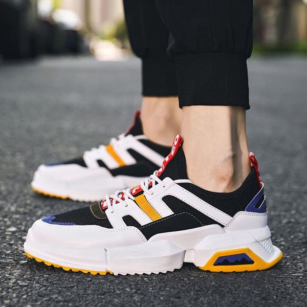 

2019 new sports casual shoes outdoor breathable running athletic men sneakers shoes slip resistant shipping size39-44, Black
