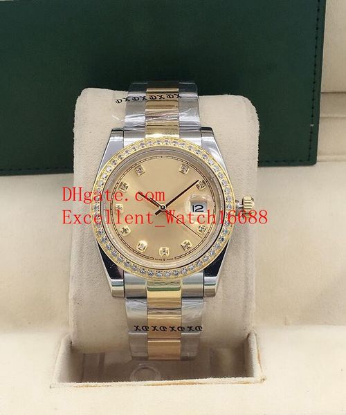 

9 new sell the watches 36 mm 116243 178383 178273 179171 179383 18k rose gold bezel diamond date asian 2813 automatic mechanic, Slivery;brown