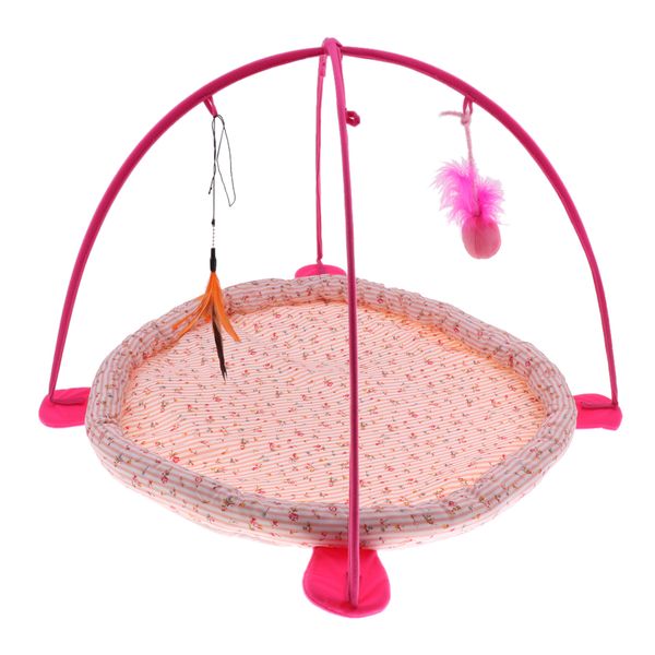 

cat tent activity center with hanging toys animals favorite play mat
