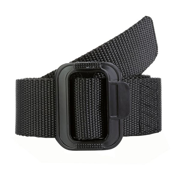 

belt solid color quality nylon alloy smooth buckle men belt casual simple men and women cowboy pants, Black;brown