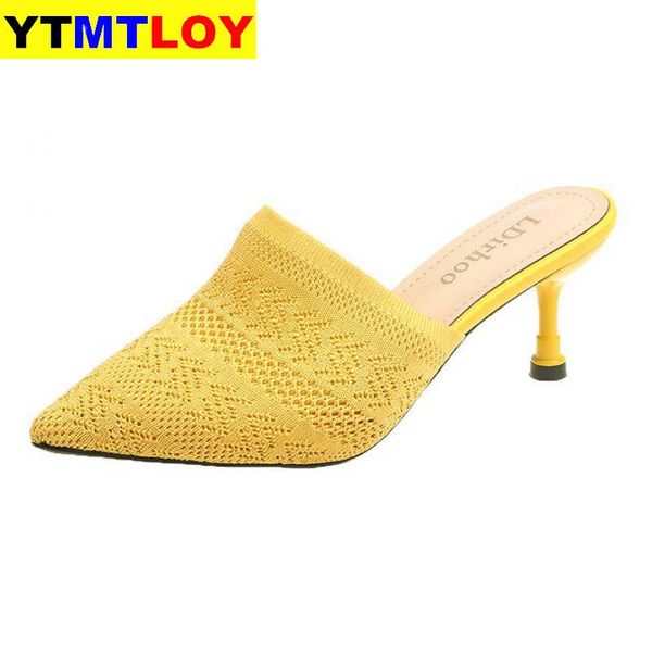 

sandals fashion women summer shoes party high heel stiletto flat casual heels gladiator stretch fabric shallow sandal, Black