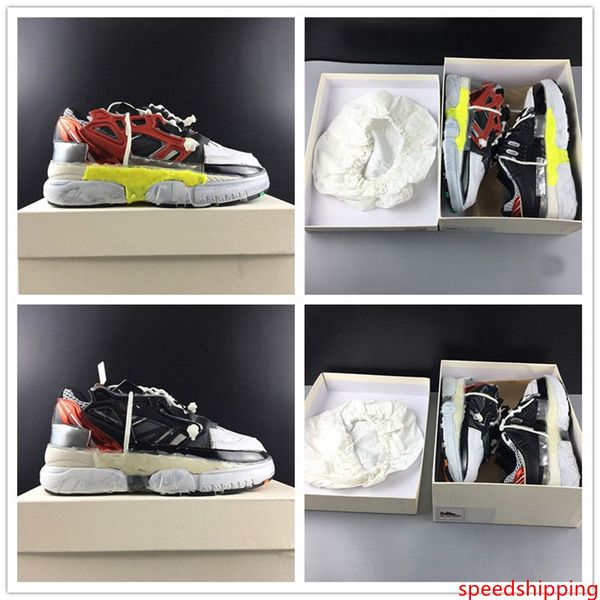 

italy brand maison margielas melted detail fusion sneakers 2019 sports shoes dissolving dad shoes designer clunky sneaker