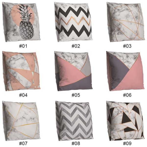 

home decor pillowcase geometric cushion cover 45x45cm marble texture throw pillow case cushion cover for sofa