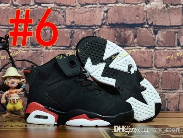 

for boys girls infrared carmine basketball shoes 6s unc toro hare oreo maroon youth sports sneakers
