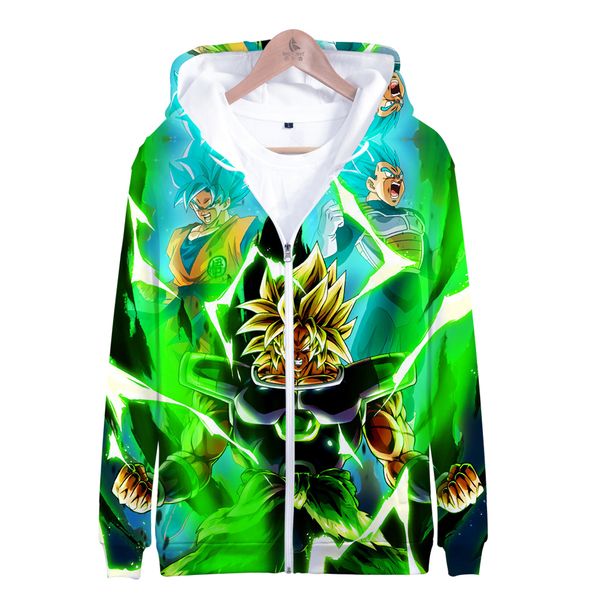 

cartoon 3d fashion hoodies women/men printed thicker fluff warm fashion chinese zipper sweatshirt coat sudadera, Black