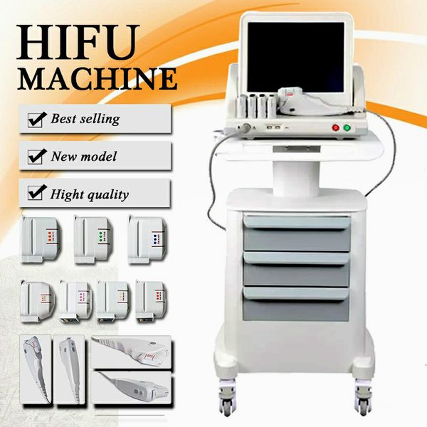 

2020 medical grade hifu high intensity focused ultrasound hifu face lift machine wrinkle removal with 5 heads for face and body ce
