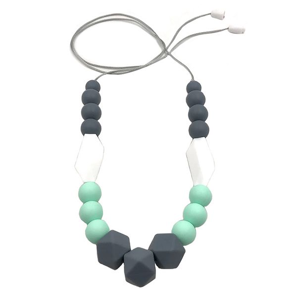 

women silicone for mom jewelry accessories all-match necklace pendant handmade beads neck decoration teething baby body shapewear