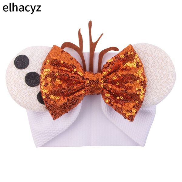 

2020 mouse ears baby headband waffle hair bows headwrap diy hair accessories for girls sale classical kids headwear, Slivery;white