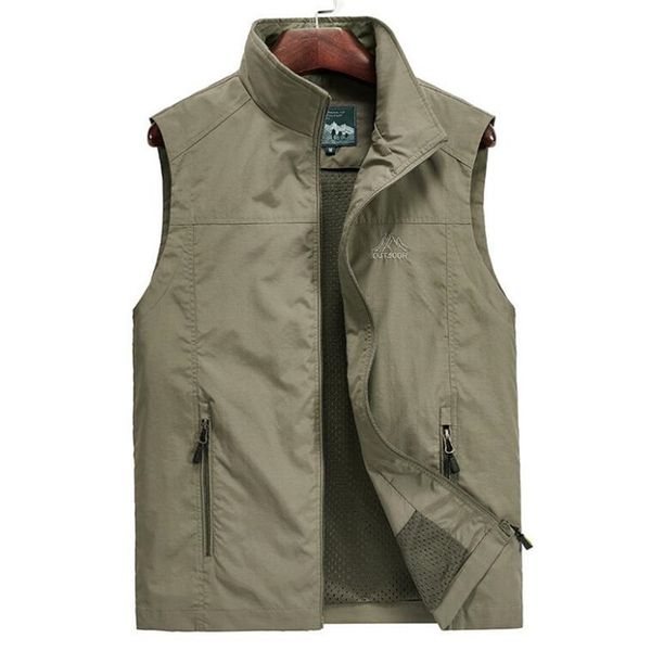 

men vest with many pockets casual pgrapher work outerwear sleeveless jacket 2020 male waistcoat, Black;white