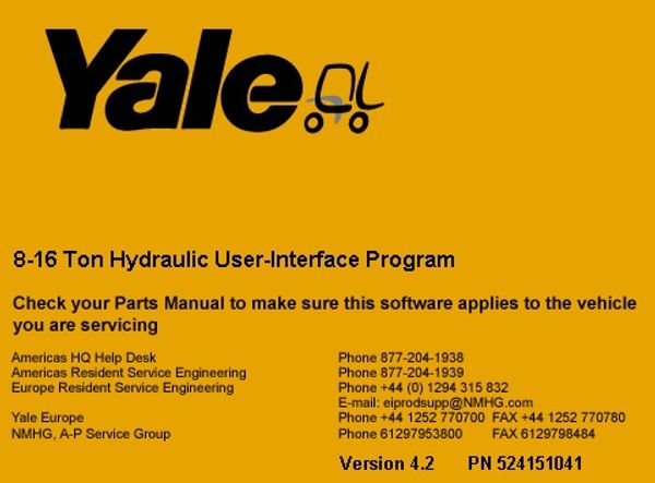 

yale 8-16 ton hydraulic user-interface program v4.2