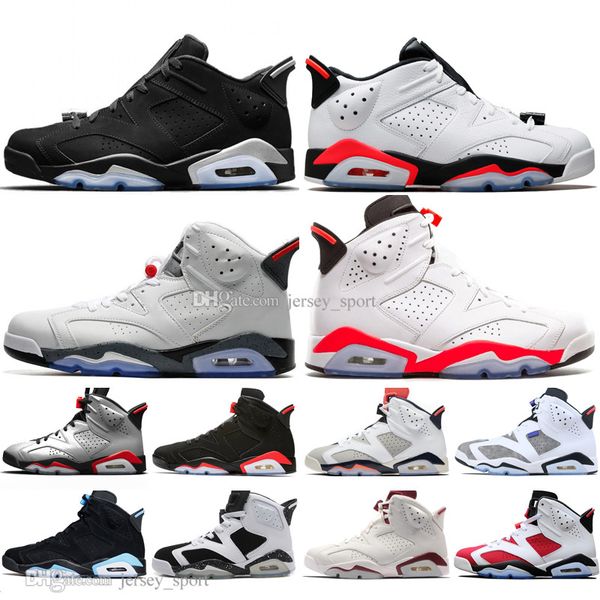 

with box 2019 bred vi 6 6s mens basketball shoes infrared 23 3m reflective tinker gatorade green oreo men sports sneakers designer trainers, White;red