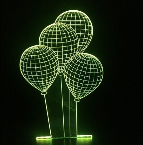 

new children's day gift romantic cute novelty 3d balloon night light gradient modern kid bedroom party cafe lamp child kid baby