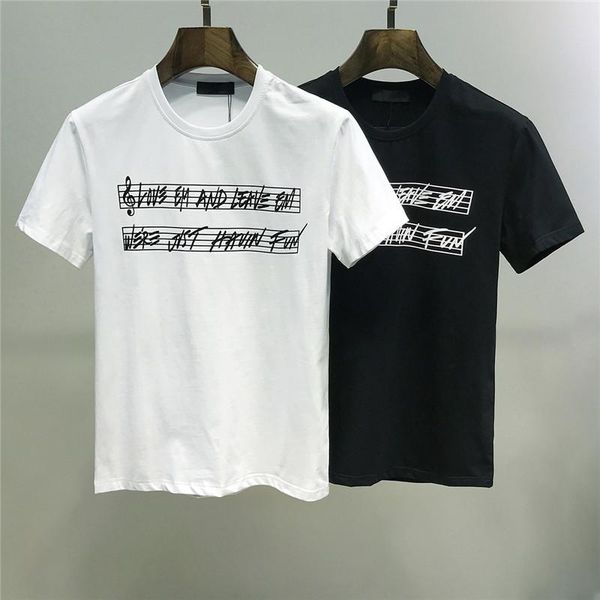 

2019 fashion casual wild models mens t-shirts 2019 spring&summer new brand short sleeves fashion printed eyes casual outdoor clothes, White;black